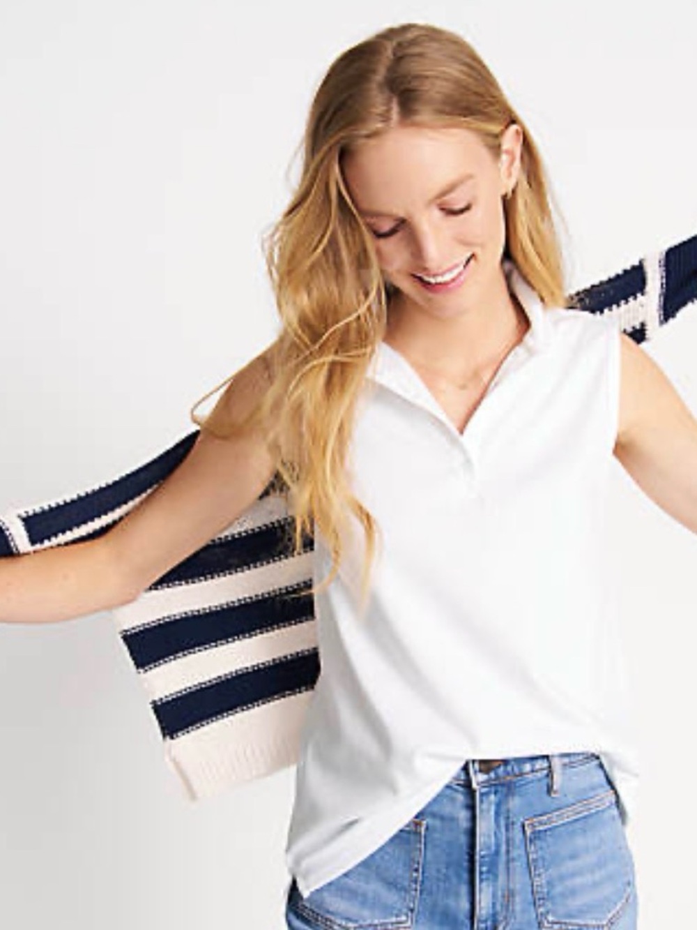 Lands end, M/T Women's Sleeveless Polo Shirt in Supima Cotton